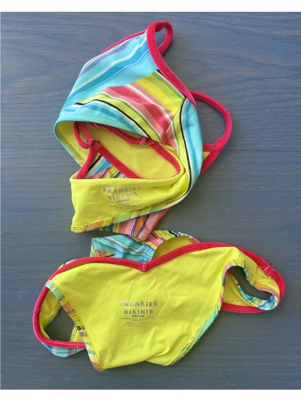 Frankie’s Bikinis Dallas Shine Bikini Top And Bottom Set Size Medium